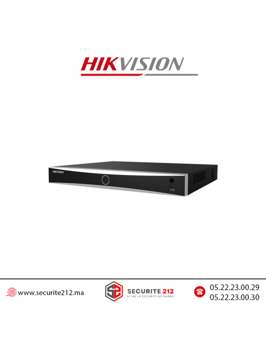 Nvr Hikvision 4K 16ch PoE Acusense Pro DS-7616NXI-K2/16P Casablanca Maroc