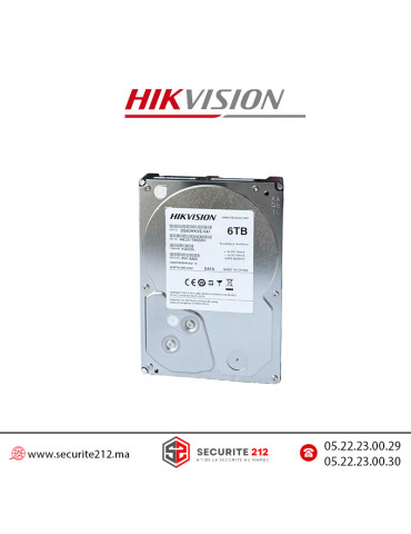 Disque dur 6TB Hikvision pour la vidéosurveillance DS60HKVS-VX1 Casablanca Maroc