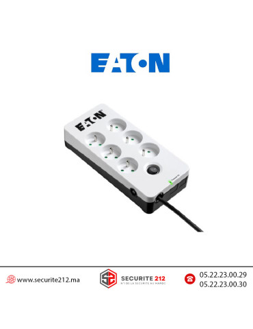 Multiprise protégée surtensions EATON 6 prises PB6F Casablanca Maroc