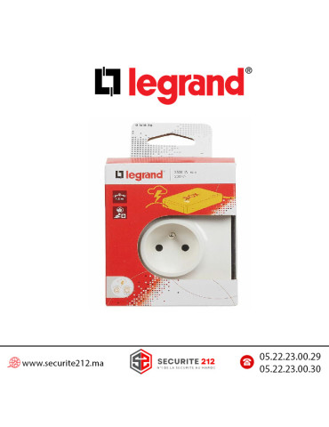 Prise protégée surtensions LEGRAND 2P+T parafoudre 050670 Casablanca Maroc