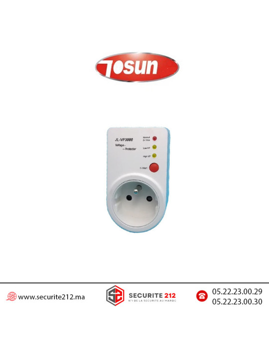 Prise protégée surtensions Tosun 1 prise Ts-vp-3000 Casablanca Maroc