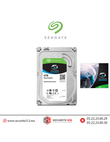 Disque dur 4TB SEAGATE Skyhawk pour la vidéosurveillance ST4000VX016 Casablanca Maroc