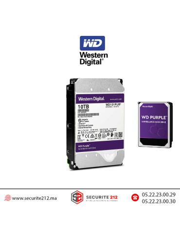 Disque dur 10TB Western Digital WD Purple pour la vidéosurveillance WD101PURX Casablanca Maroc