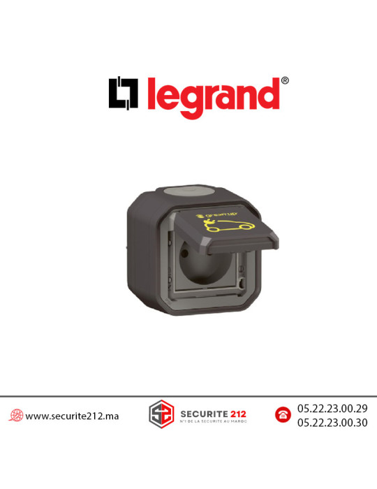 Prise de recharge pour VE Legrand Plexo Green'up Access IP55 anthracite 069785L Casablanca Maroc