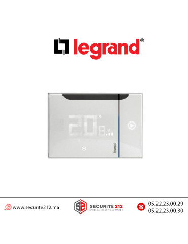 Thermostat connecté Legrand pour système de climatisation encastré blanc 049043 Casablanca Maroc