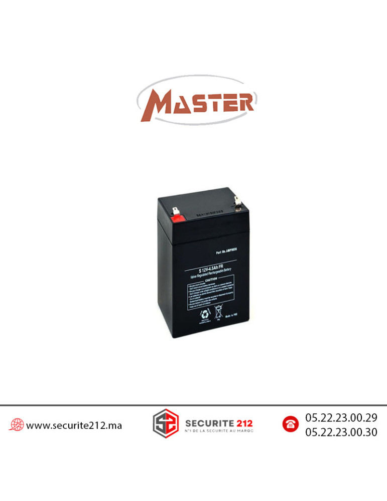 MASTER Batterie 12V 4,5AH étanche VRLA Casablanca Maroc