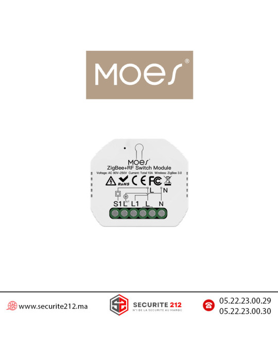 Switch simple Moes pour éclairage WRM104 Casablanca Maroc