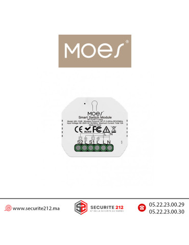 Switch double Moes pour éclairage WRM-104B Casablanca Maroc