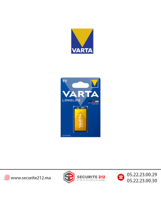 Pile VARTA Longlife 9V 6LR61 alcaline Casablanca Maroc