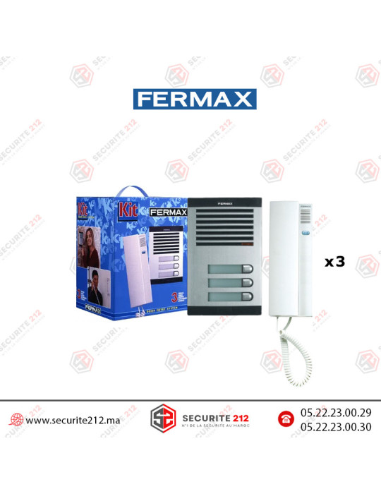 Kit interphone Fermax 3 poste FERMAX-6203 Casablanca Maroc