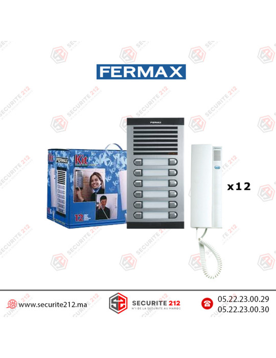 Kit interphone Fermax 12 postes FERMAX-6212 Casablanca Maroc