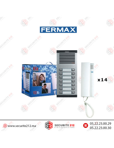 Kit interphone Fermax 14 postes FERMAX-6214 Casablanca Maroc