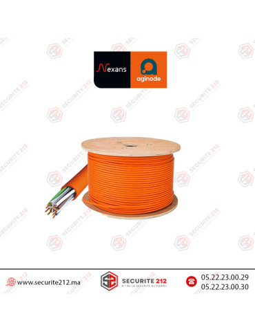Câble informatique CAT6 Aginode Nexans U/UTP LSZH AWG23 touret (Bobine de 500ml) Casablanca Maroc