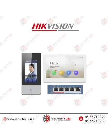 KIT vidéophone IP Hikvision avec switch POE DS-KIS902-S Casablanca Maroc