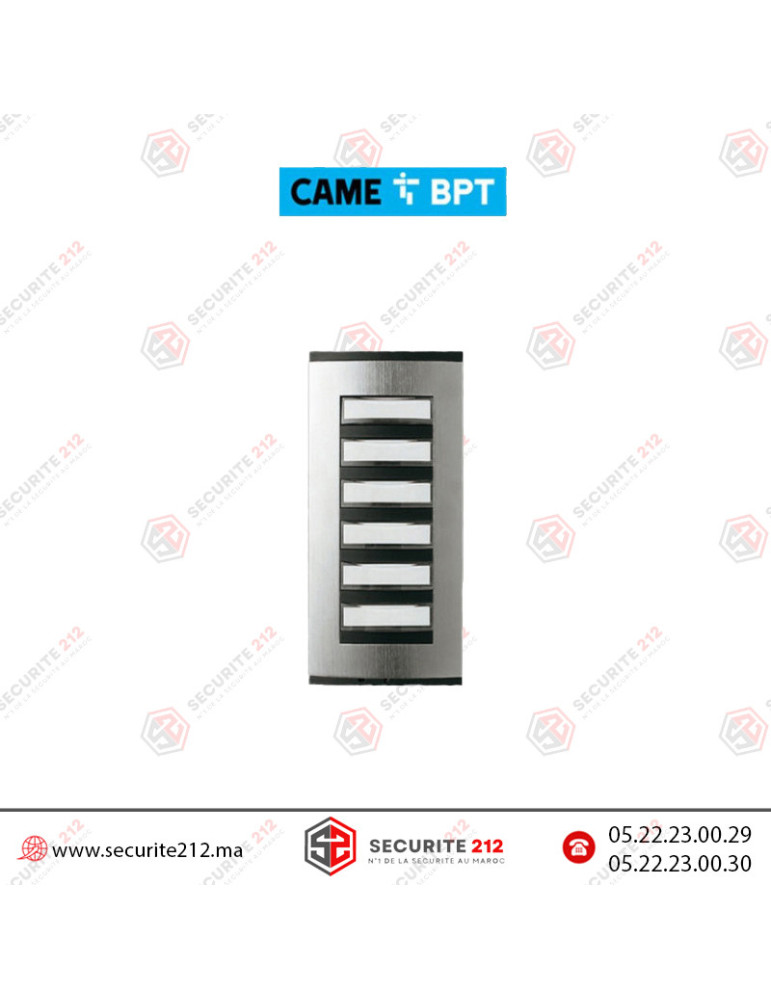 Platine de rue BPT 6 boutons BPT-EXT-6B Casablanca Maroc