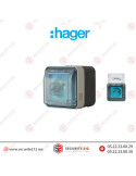Prise de recharge pour véhicule électrique Hager Witty IP55 Gris Casablanca Maroc