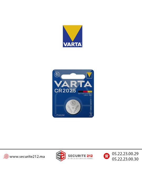 Pile bouton VARTA CR2025 3V lithium Casablanca Maroc