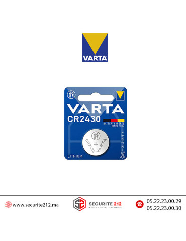 Pile bouton VARTA CR2430 3V lithium Casablanca Maroc