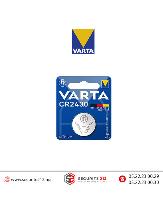 Pile bouton VARTA CR2430 3V lithium Casablanca Maroc