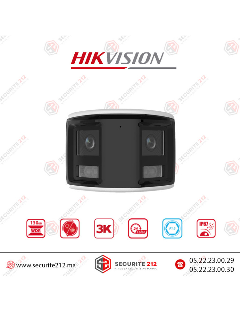 Caméra Hikvision 3K 5MP IP67 DS-2CE12KF3TP-DLS | Hikvision Maroc
