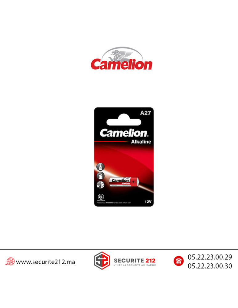 Pile CAMELION A27 LR27A 12V alcaline Casablanca Maroc