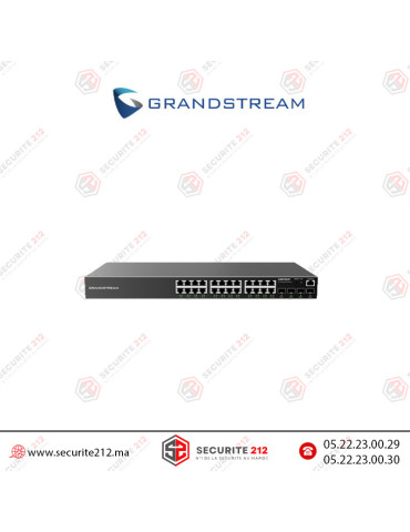 Switch Grandstream 24 ports POE 370W Gigabit GWN7803P Casablanca Maroc