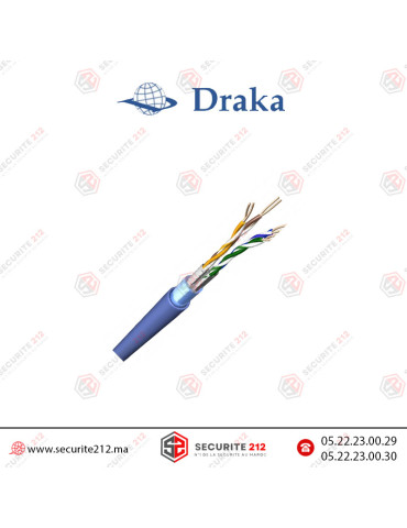 Câble informatique catégorie 6A Draka LSZH F/FTP T500ml