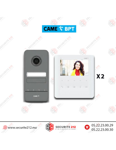 KIT vidéophone BPT LHS + 2 moniteurs PLX blanc Casablanca Maroc