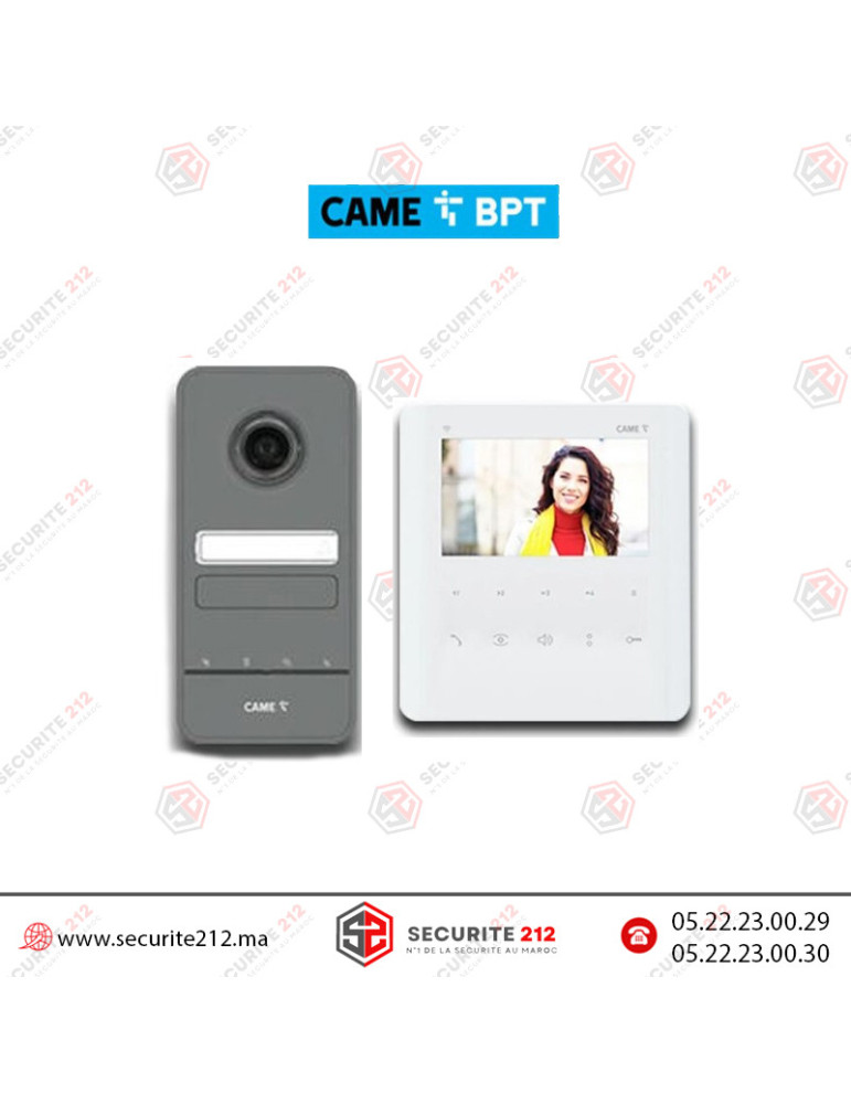 KIT vidéophone BPT LHS + 1 moniteur PLX blanc Casablanca Maroc