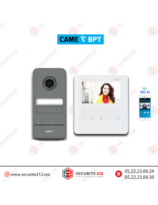Kit vidéophone BPT LHS + 1 moniteur PLX Wi-Fi blanc Casablanca Maroc