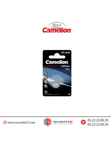 Prix pile bouton Camelion CR1620 3V lithium | Camelion Maroc