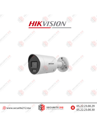 Caméra Hikvision IP bullet fixe Acusense Smart Hybrid Light 4 MP DS-2CD2043G2-LI2U Casablanca Maroc