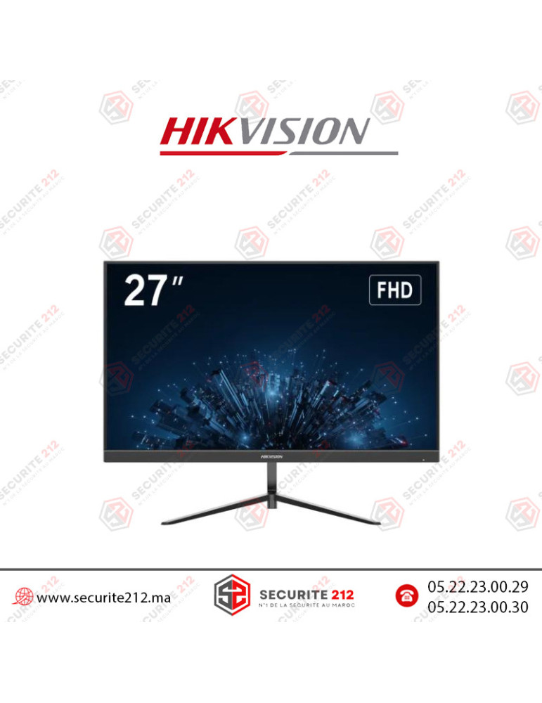 Moniteur Hikvision 27" LED FULL HD 100Hz DS-D5027F3-2P2 Casablanca Maroc