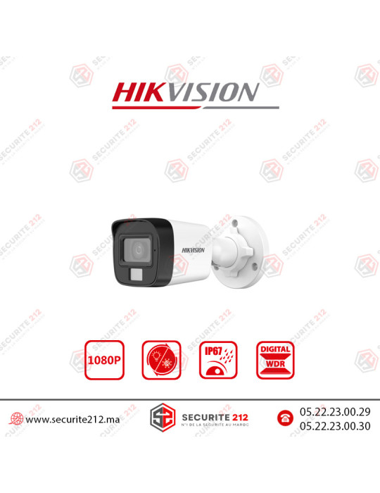 Caméra HIKVISION Bullet 2MP Smart Hybrid DS-2CE16D0T-EXLF Casablanca Maroc