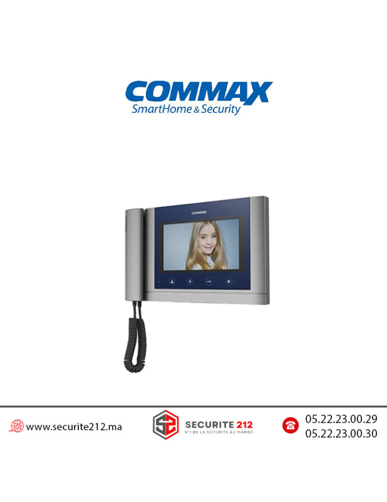 Moniteur vidéophone COMMAX TFT LCD 7'' avec combine CDV-70MHBSSV Casablanca Maroc