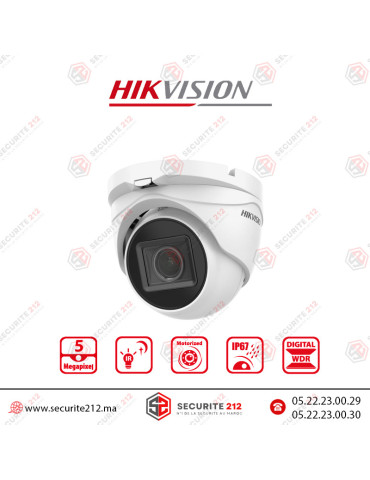 Caméra Hikvision 5MP Turbo HD Turret Audio Bidirectionnel DS-2CE78K0T-LTS Casablanca Maroc