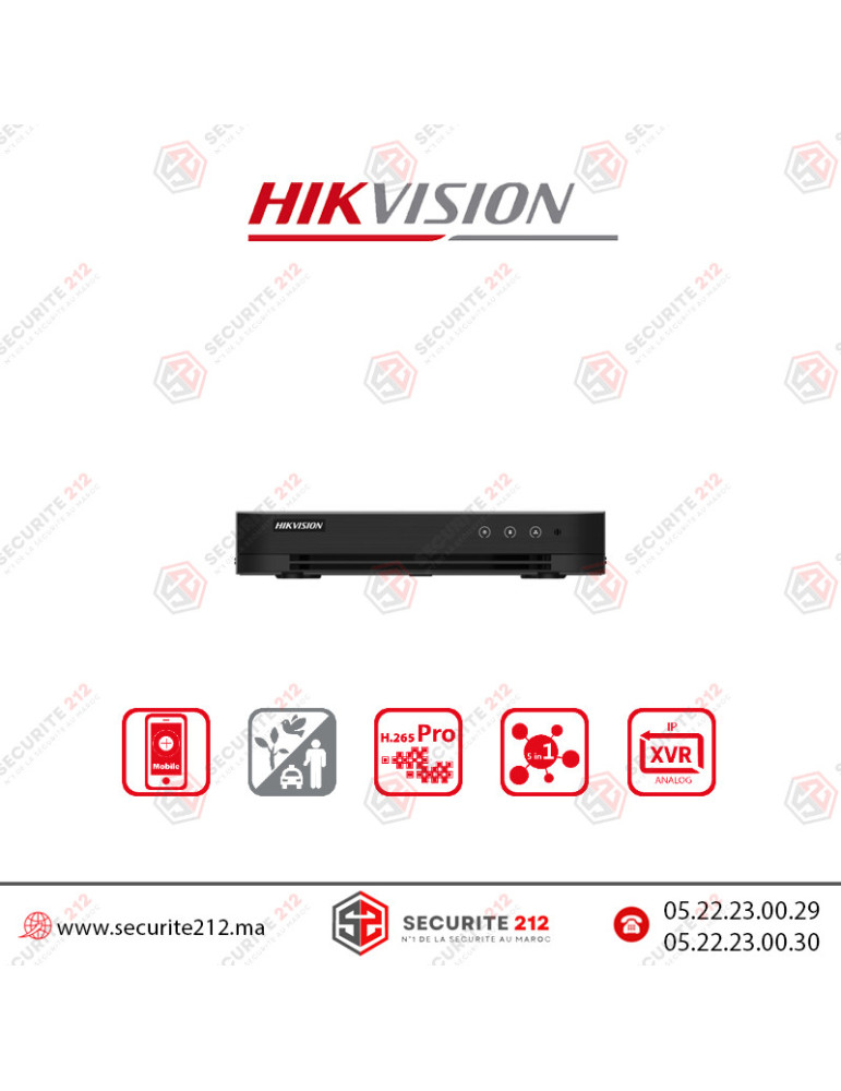 DVR Hikvision 4CH 1080P LITE DS-7204HGHI-M1/T Casablanca Maroc