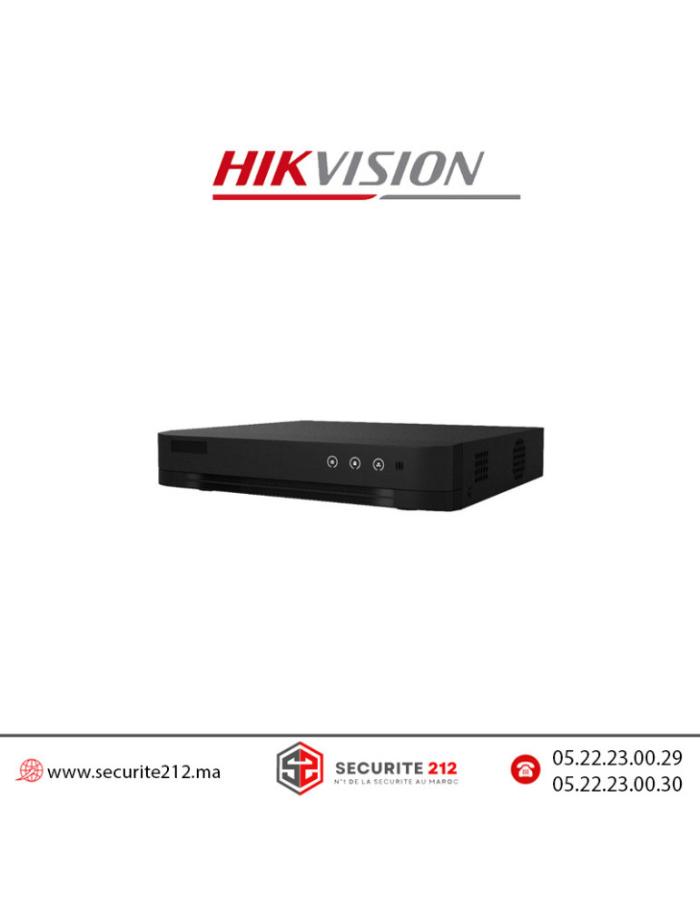 Dvr Hikvision 3K/5MP compact 4 ports DS-7204HQHI-M1/T Casablanca Maroc