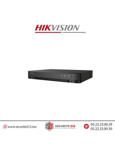 Dvr Hikvision 3K/5MP compact 16 ports AcuSense iDS-7216HQHI-M1/XT Casablanca Maroc