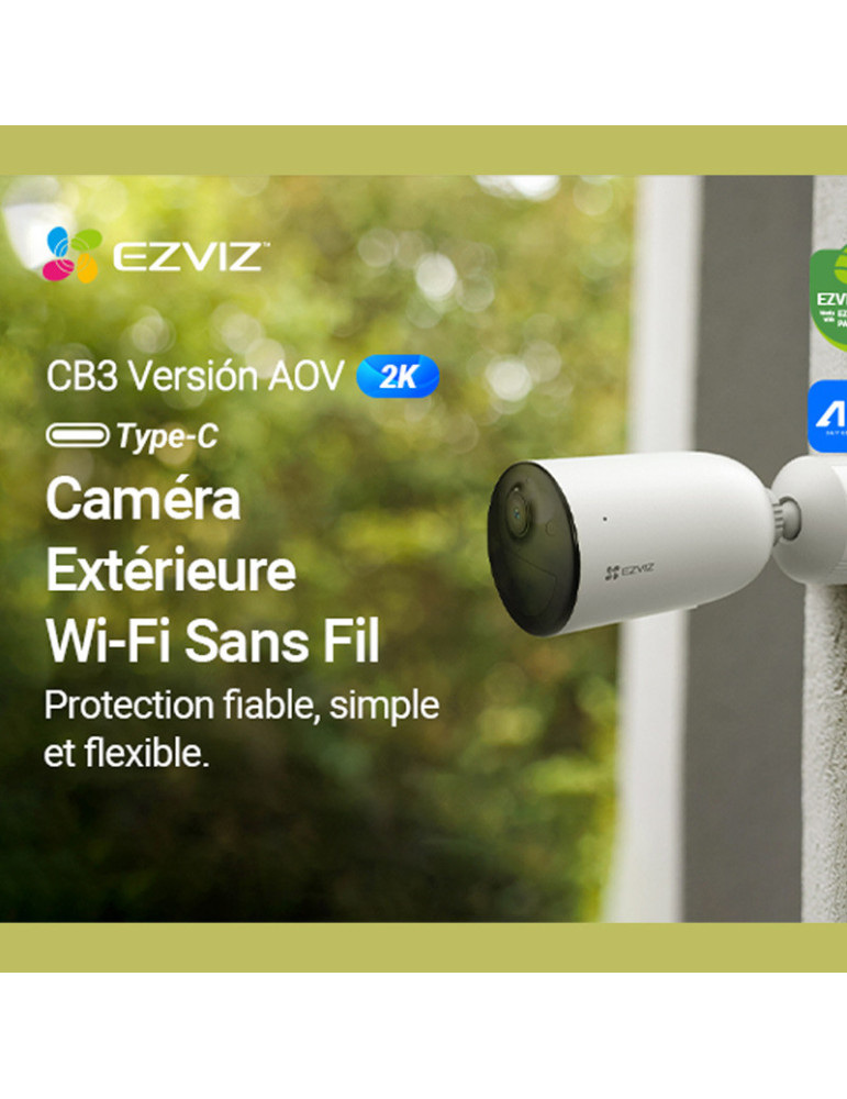 Caméra WI-FI EZVIZ 2MP avec batterie CS-CB3 Casablanca Maroc