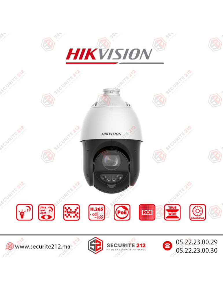 Caméra PTZ IP Hikvision 2 MP Zoom 15× AcuSense – DS-2DE4215IWG1-E Casablanca Maroc