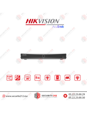 NVR Hikvision AcuSense 32 Canaux 4K 16 PoE DS-7632NXI-K2/16P Casablanca Maroc