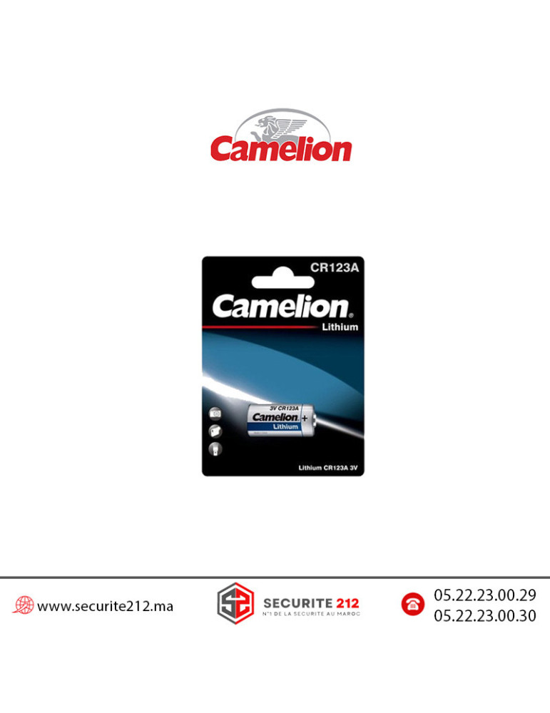 Pile Camelion CR123 3V lithium Casablanca Maroc