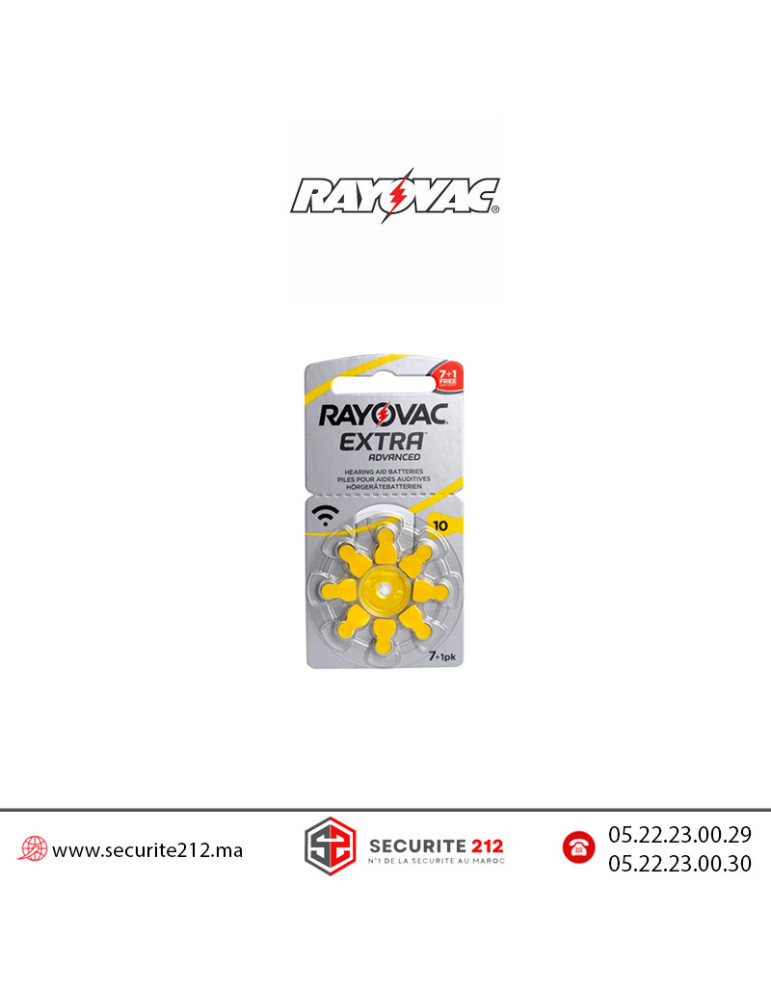 Pile auditive RAYOVAC EXTRA 10 Casablanca Maroc
