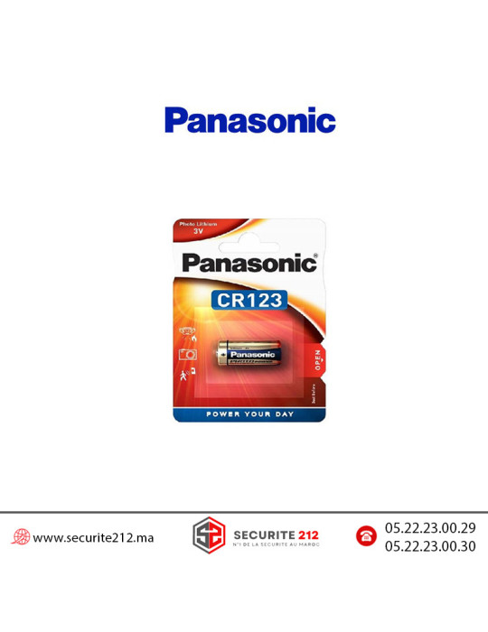 Pile Panasonic CR123 3V lithium Casablanca Maroc