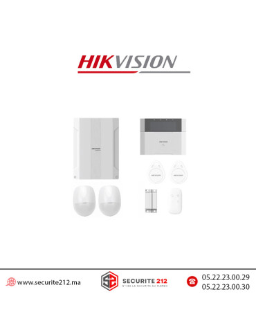 Kit alarme HIKVISION AX Hybrid PRO filaire DS-PHA64-Kit-WB Casablanca Maroc