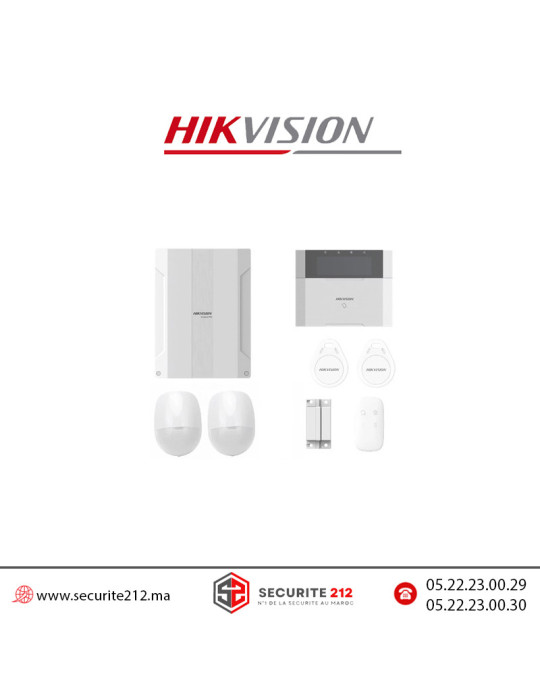 Kit alarme HIKVISION AX Hybrid PRO filaire DS-PHA64-Kit-WB Casablanca Maroc