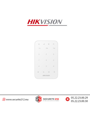 Clavier LED sans fil Hikvision DS-PK1-E-WB Casablanca Maroc