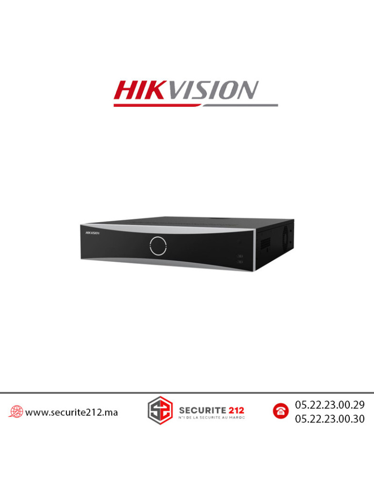 Nvr Hikvision 4K 64 Canaux 8HDD AcuSense PRO DS-8664NXI-I8/S Casablanca Maroc